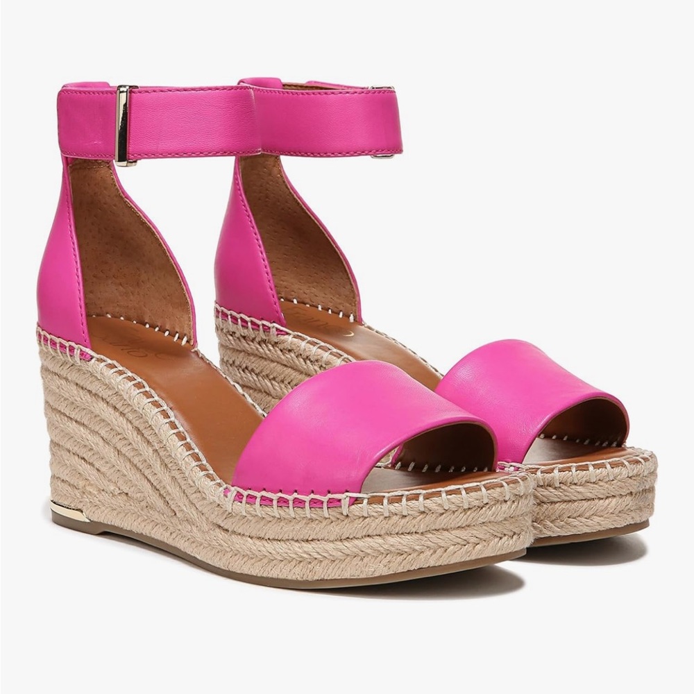 NWT Franco Sarto Womens Clemens Jute Wrapped Espadrille Wedge Heel Sandals